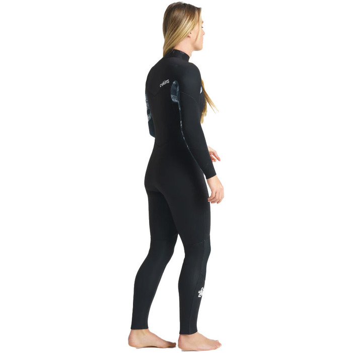 2024 C-Skins Womens Solace 5/4/3mm GBS Chest Zip Wetsuit C-SO54WCZ - Black / Tropical Black / White